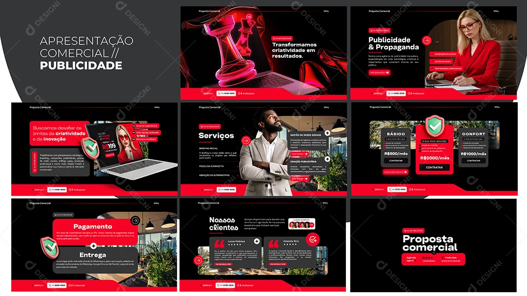 Apresentação Comercial Publicidade PSD Editável