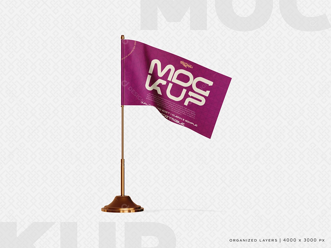 Bandeira Mockup PSD Editável