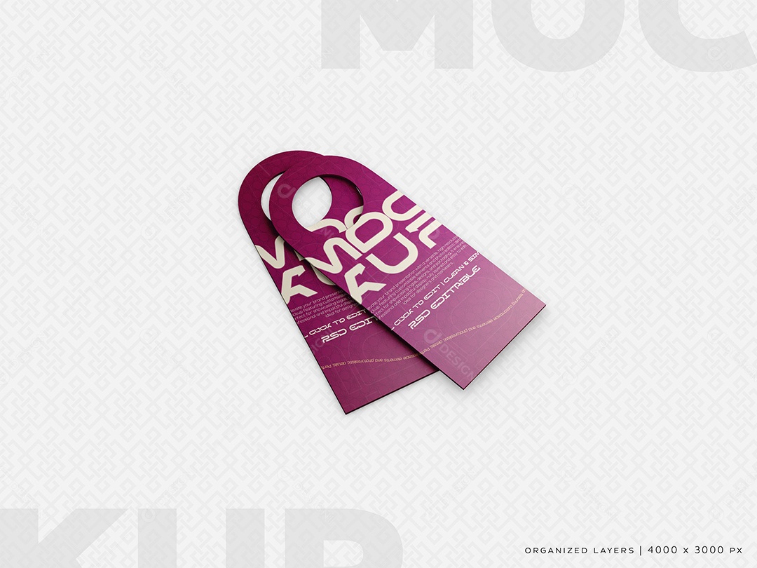 Cabides de Porta Mockup PSD Editável