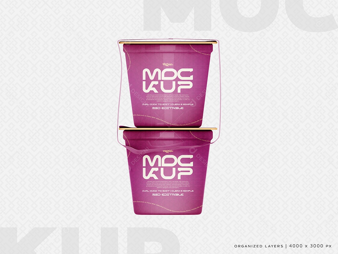 Duas Xícaras Mockup PSD Editável