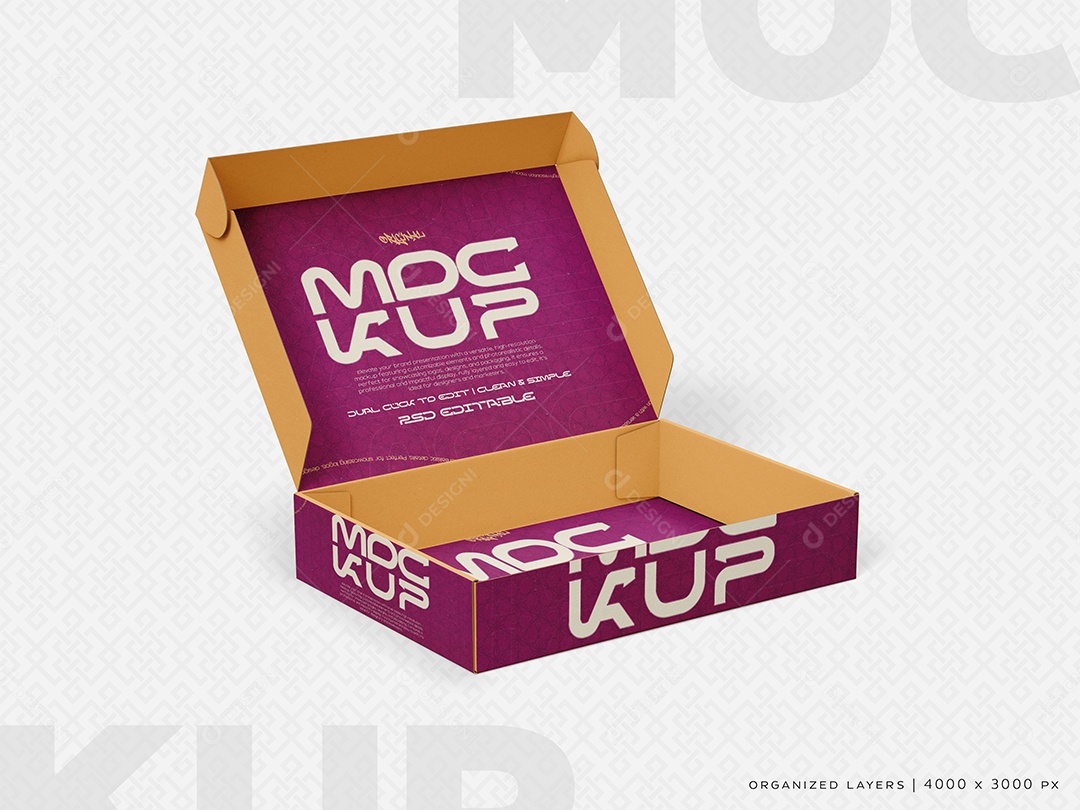 Caixa de Sapato Mockup Tênis PSD