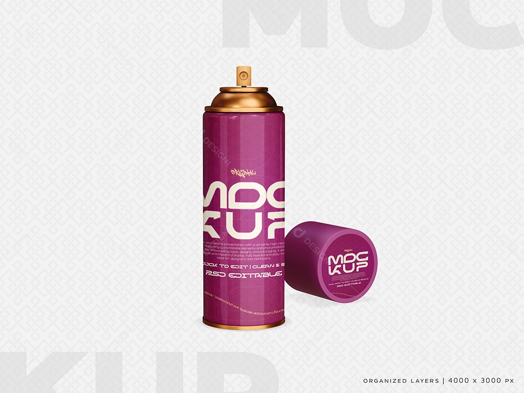 Mockup Spray de Tinta PSD Editável