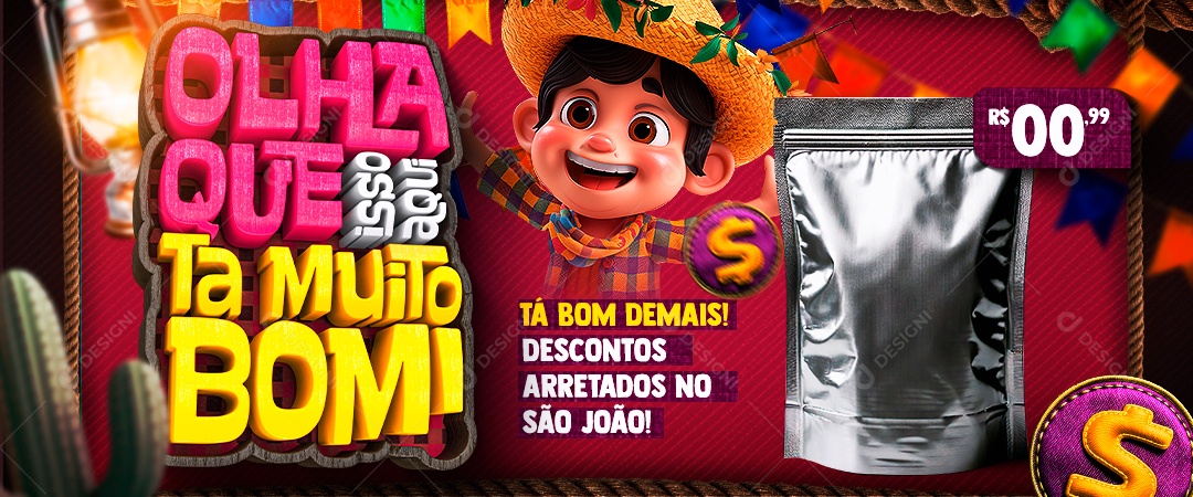 Banner Supermercado São João Social Media PSD Editável