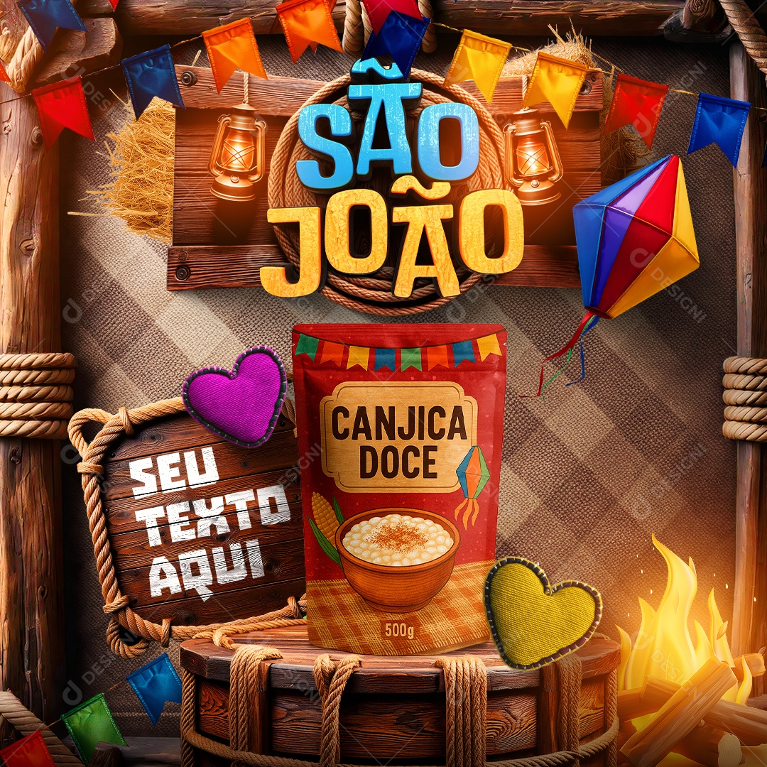 Supermercado São João Canjica Social Media PSD Editável