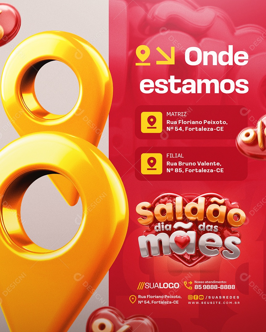 Saldão Dia das Mães Loja de Eletrodomésticos Onde Estamos Social Media PSD Editável