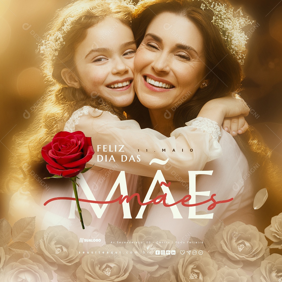 Feliz Dia das Mães 11 de Maio Social Media PSD Editável