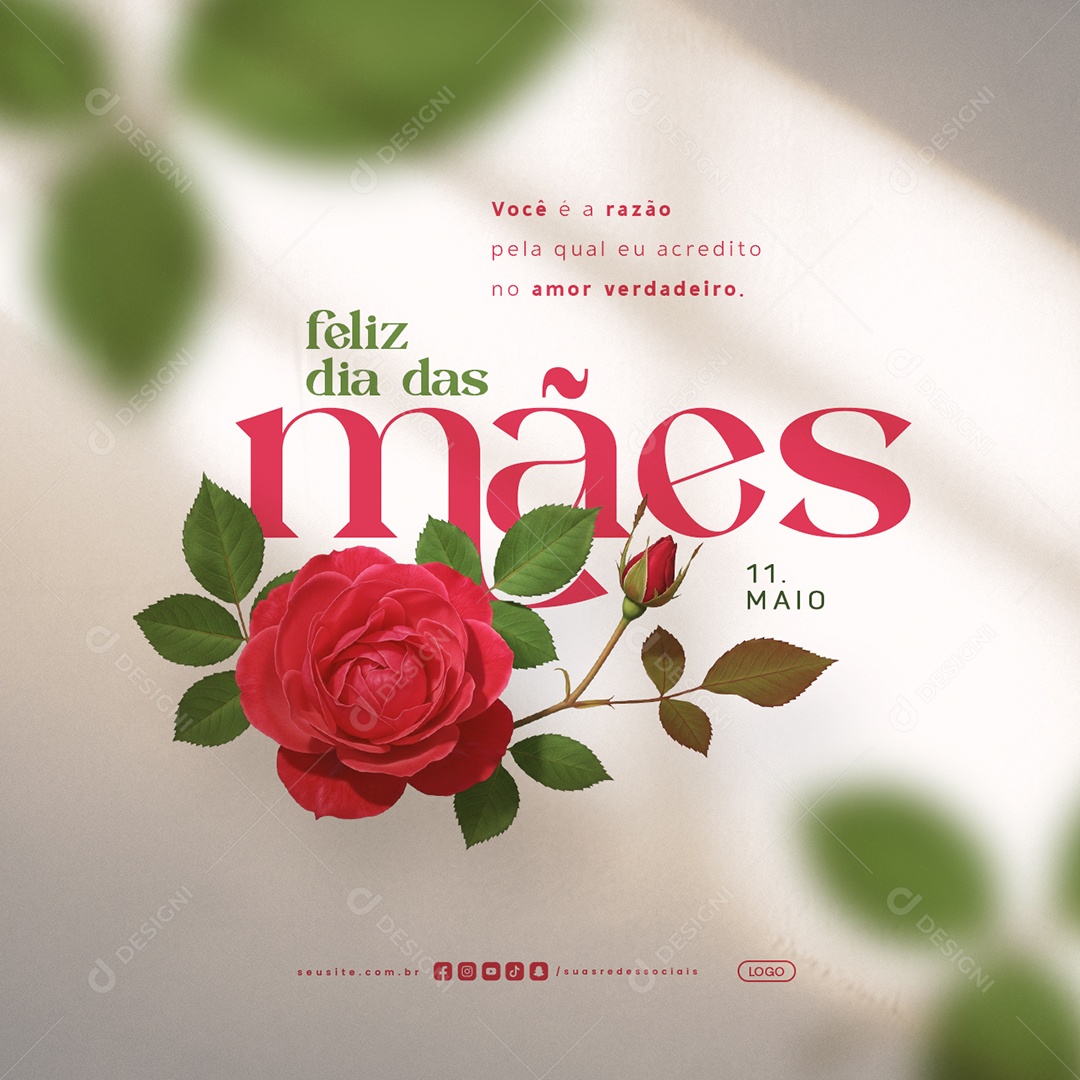 Feliz Dia das Mães 11 de Maio Social Media PSD Editável