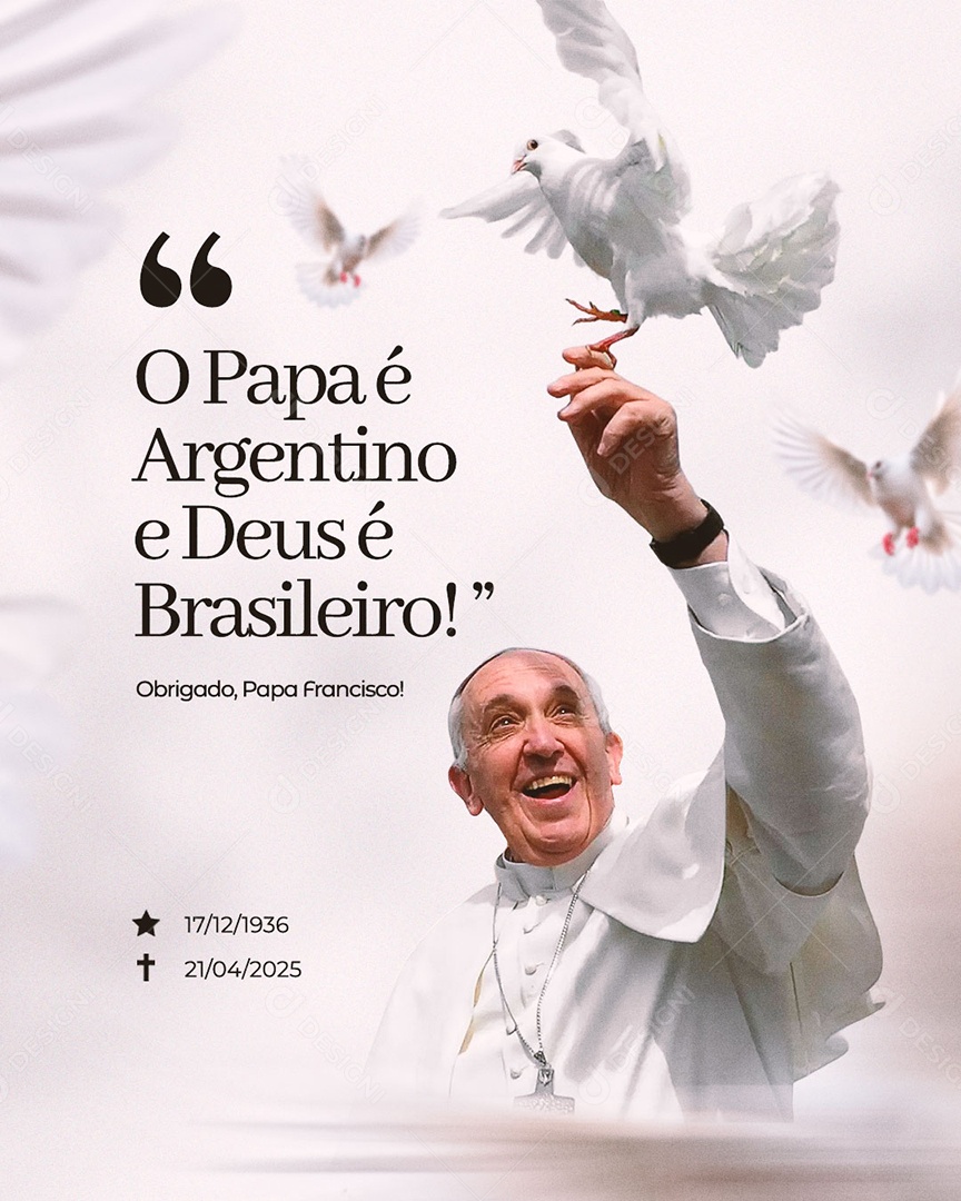 Story Homenagem a Papa Francisco Social Media PSD Editável
