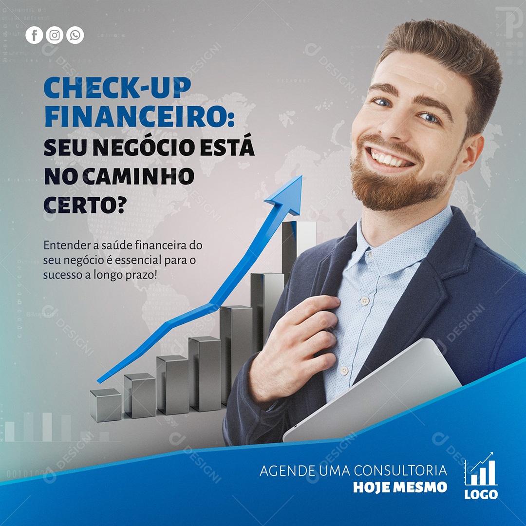 Post Social Média Contabilidade PSD Editável