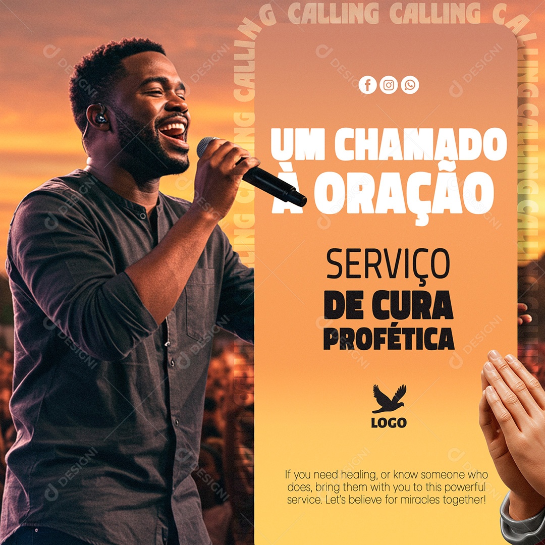 Post Social Media Flyer Igreja Template PSD Editável