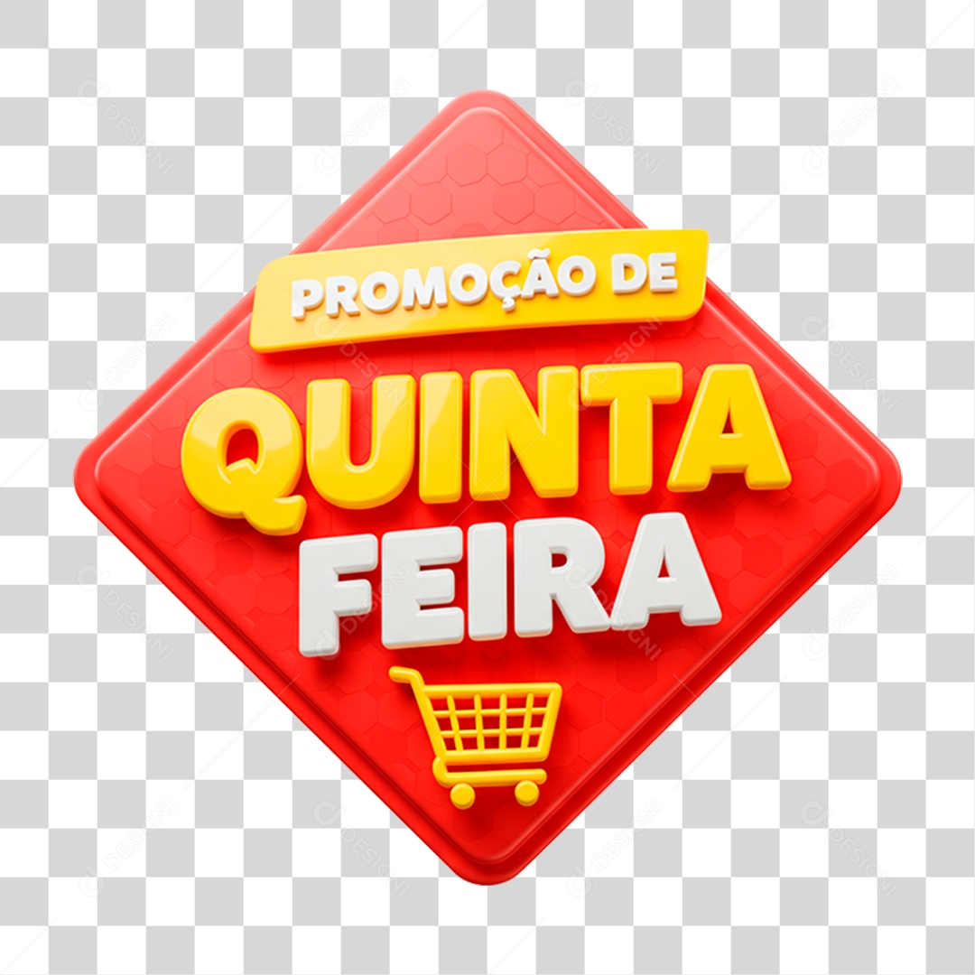 Selo 3D Promoção de Quinta Feira PNG Transparente