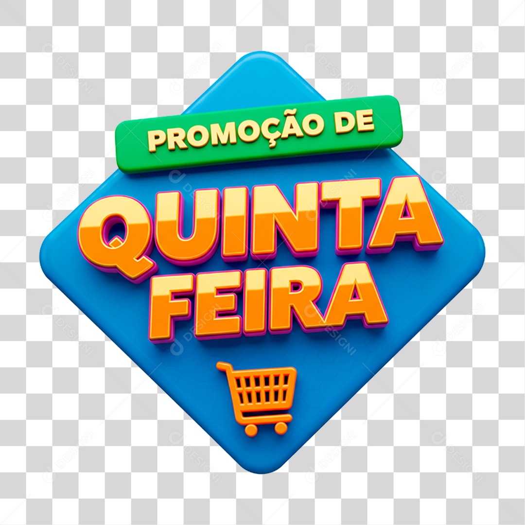 Selo 3D Promoção de Quinta Feira PNG Transparente