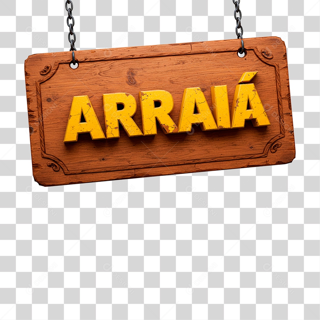 Selo 3D Arraiá PNG Transparente