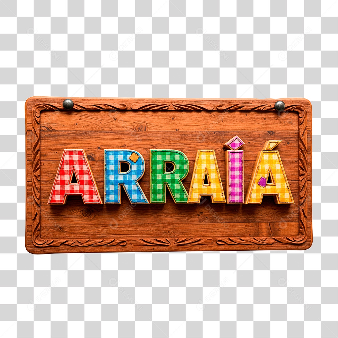 Selo 3D Arraiá PNG Transparente