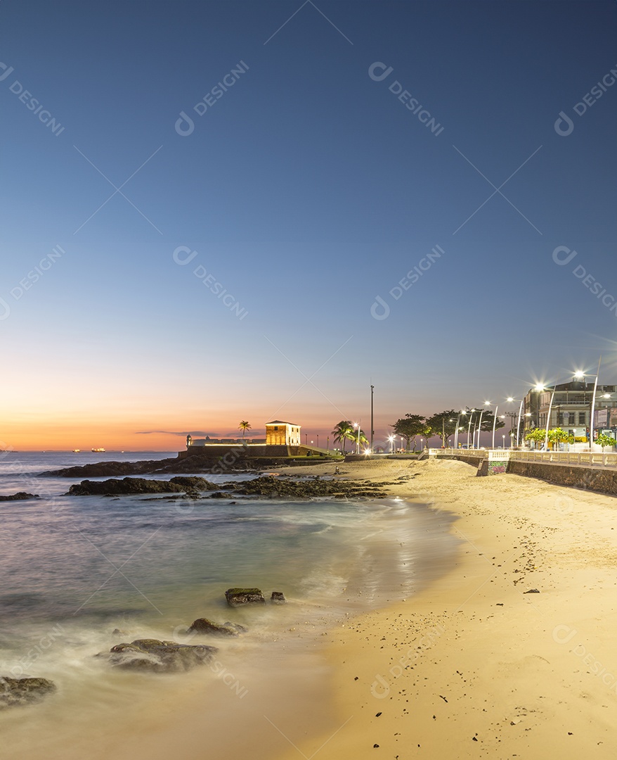Lindo pôr do sol em salvador Bahia