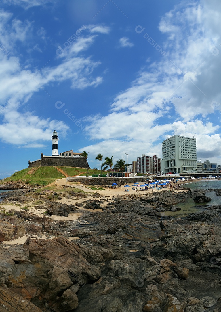 Vista do farol da barra em salvador Bahia Brasil