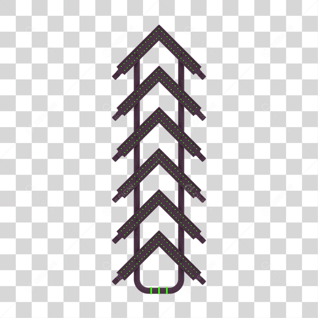 Seta Neon Grades PNG Transparente