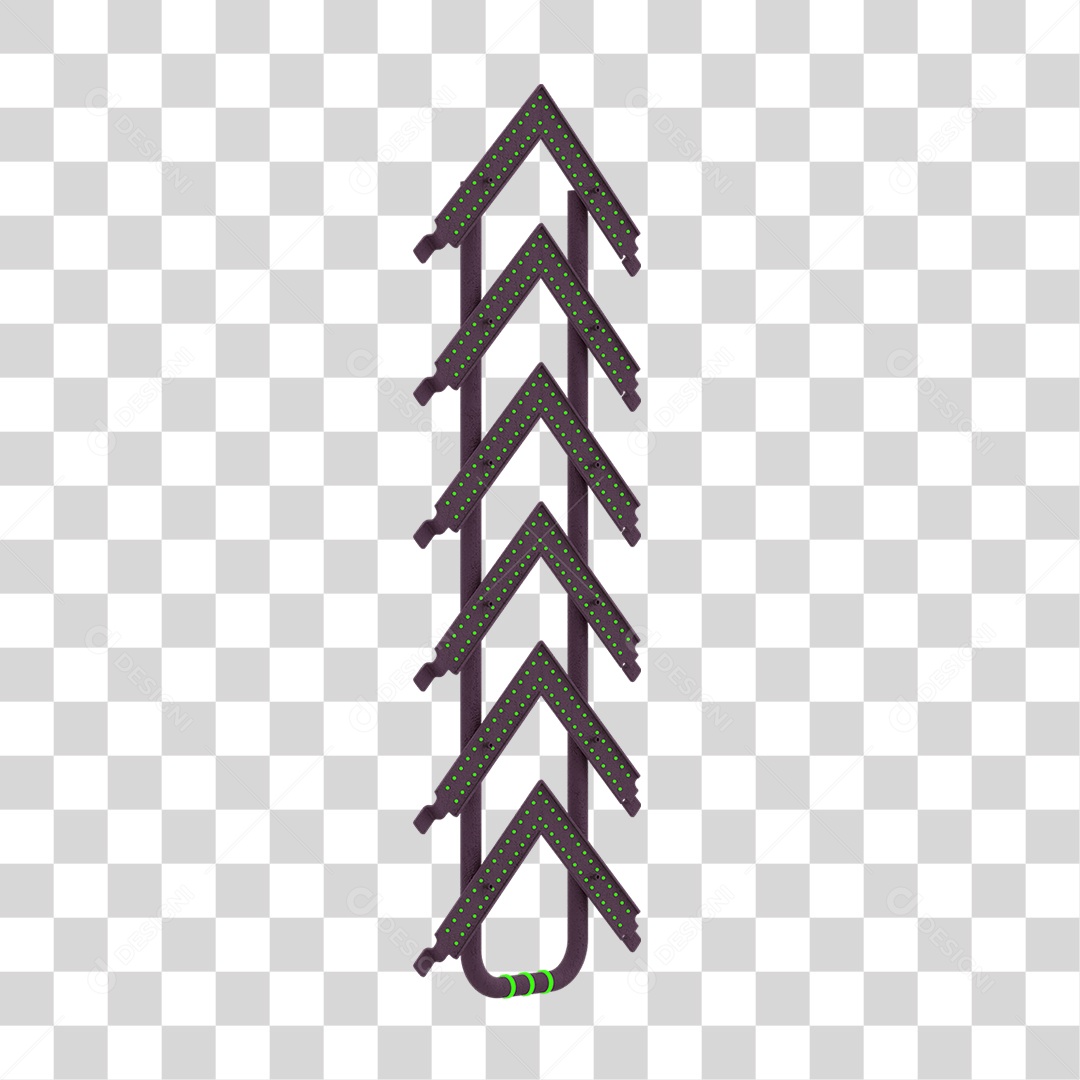 Seta Neon Grades PNG Transparente