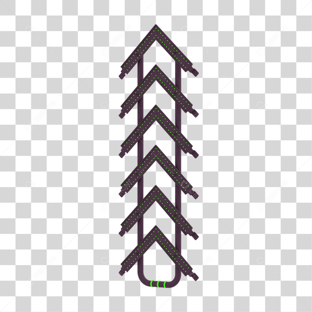 Seta Neon Grades PNG Transparente