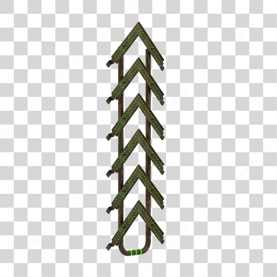 Seta Neon Grades PNG Transparente