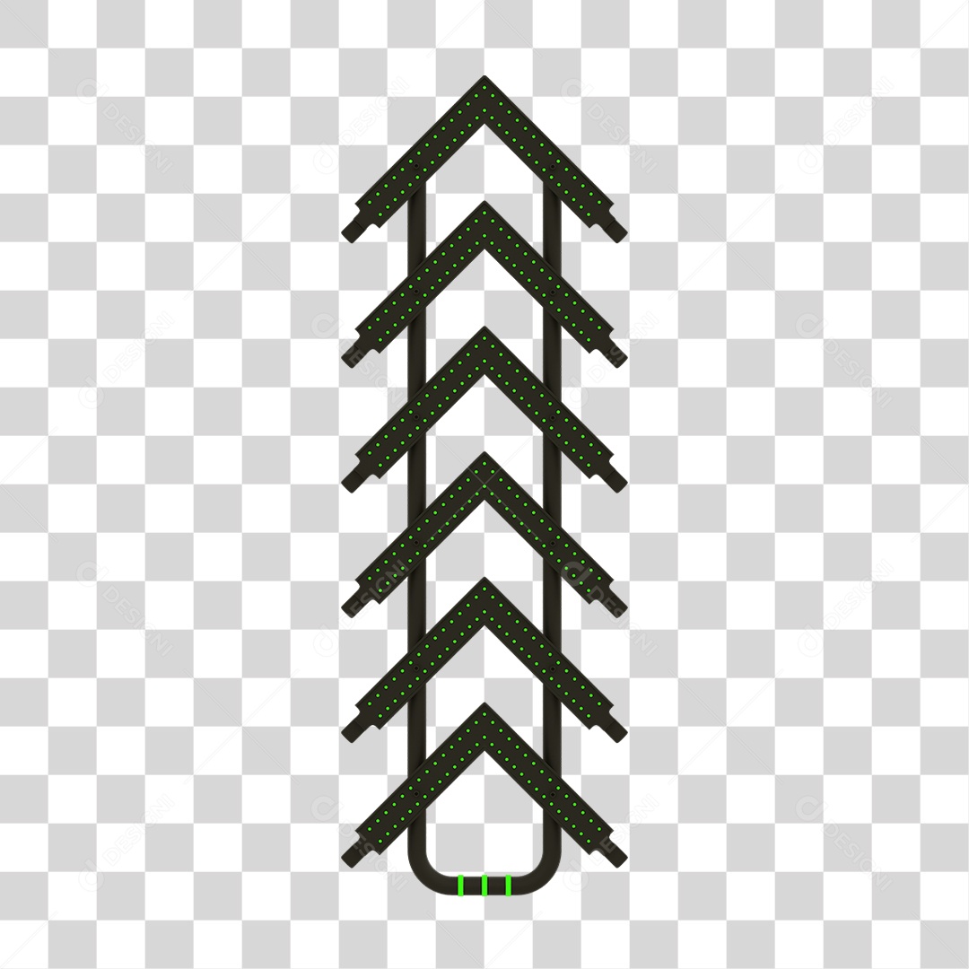 Seta Neon Grades PNG Transparente