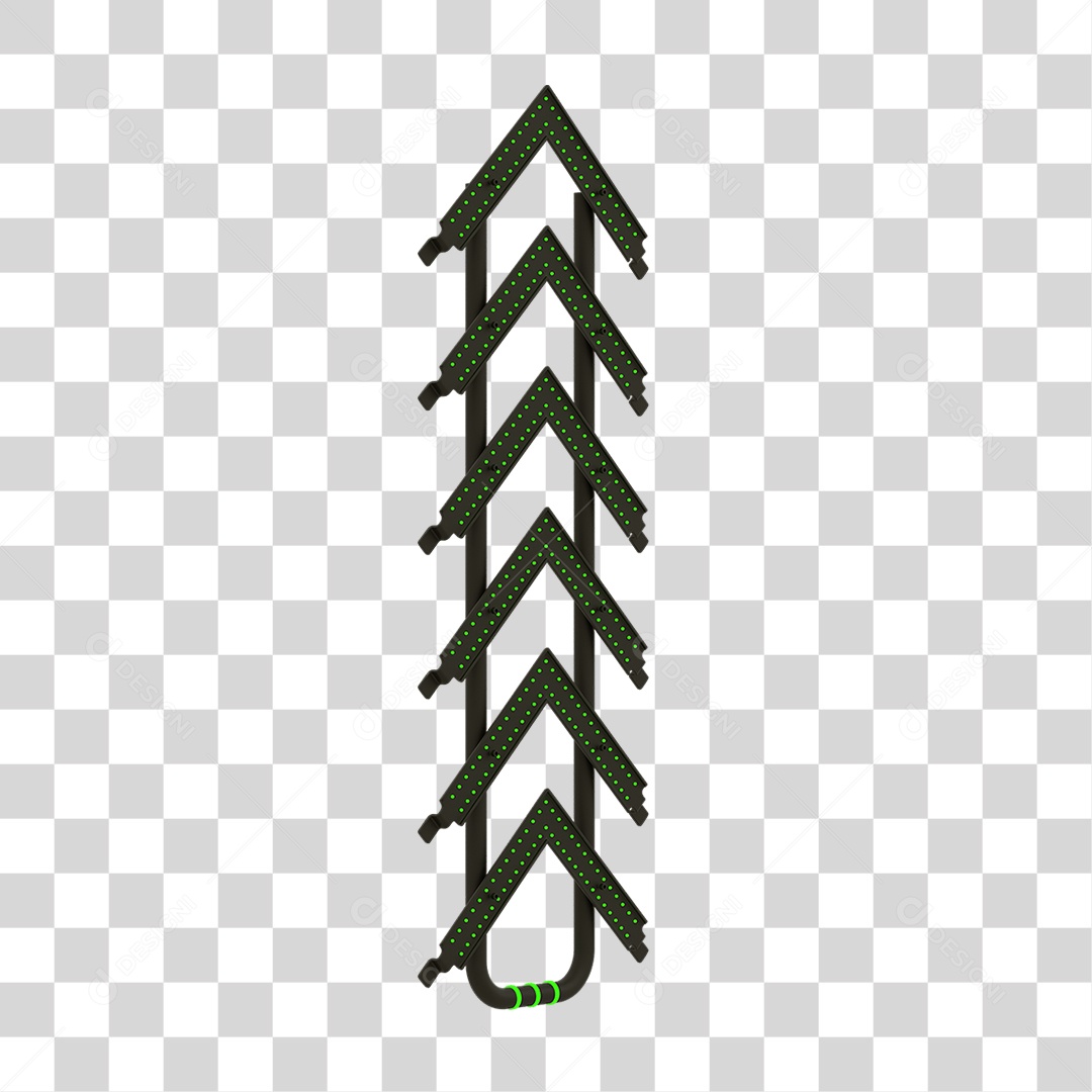 Seta Neon Grades PNG Transparente