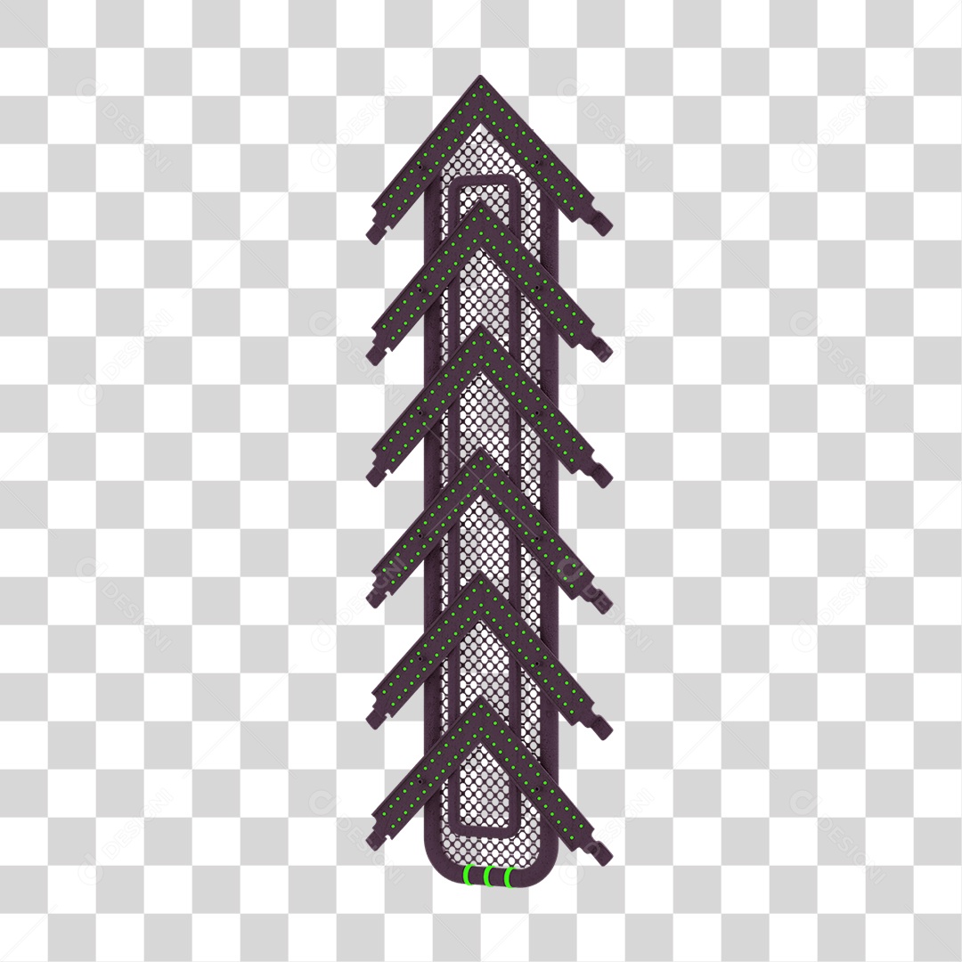 Seta Neon Grades PNG Transparente