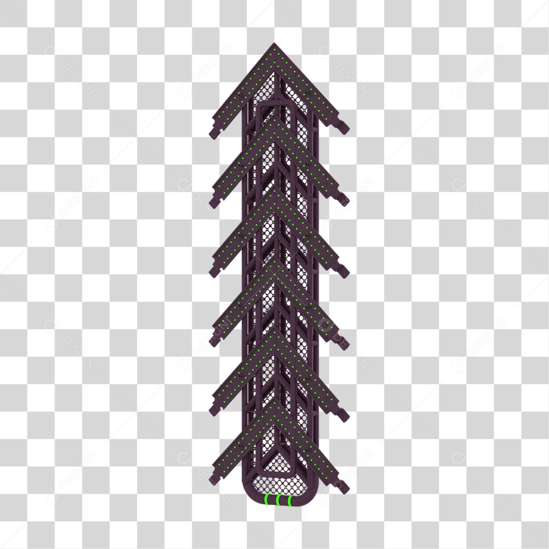 Seta Neon Grades PNG Transparente