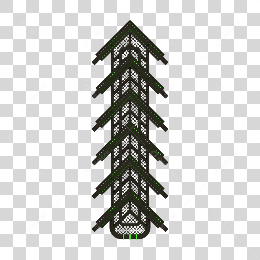 Seta Neon Grades PNG Transparente