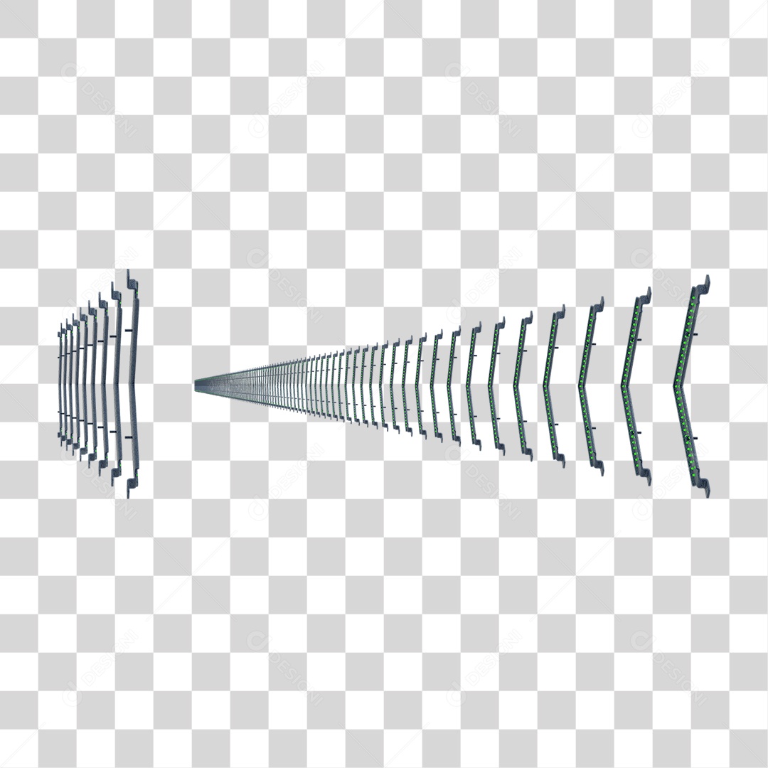 Seta Neon Fila Grades PNG Transparente