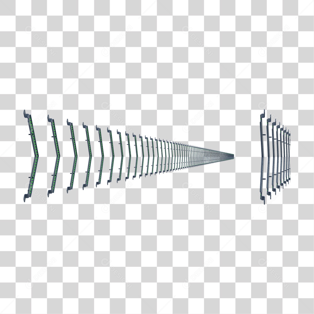 Seta Neon Fila Grades PNG Transparente