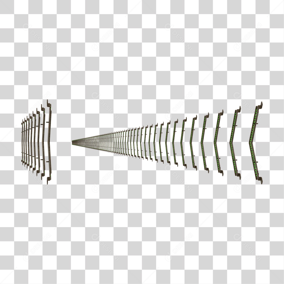 Seta Neon Fila Grades PNG Transparente