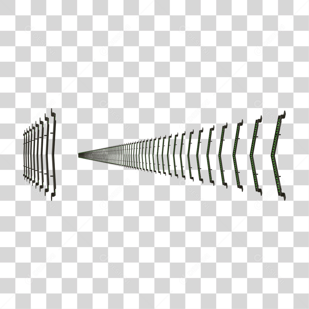 Seta Neon Fila Grades PNG Transparente