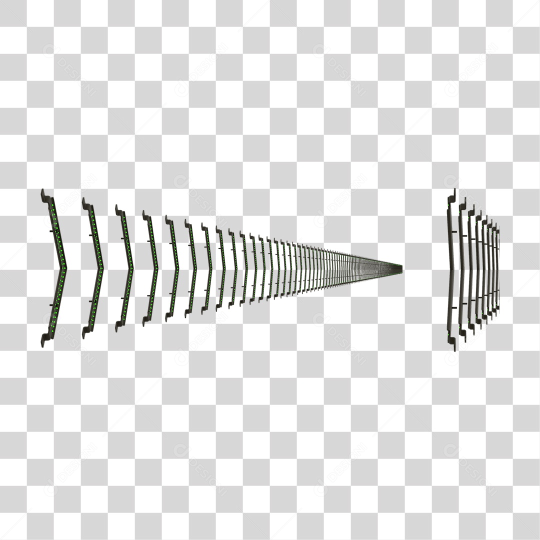 Seta Neon Fila Grades PNG Transparente