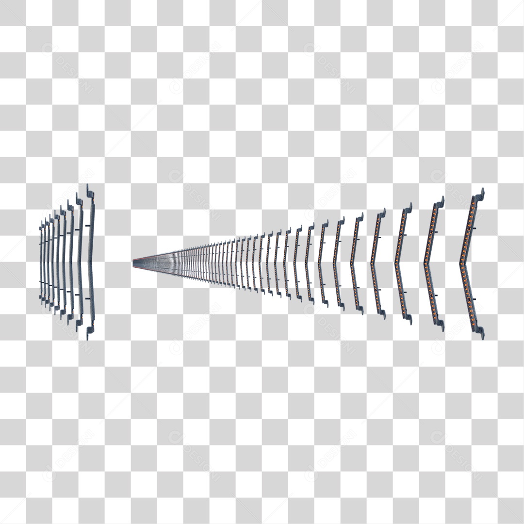 Seta Neon Fila Grades PNG Transparente