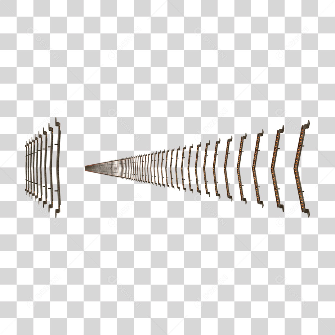 Seta Neon Fila Grades PNG Transparente