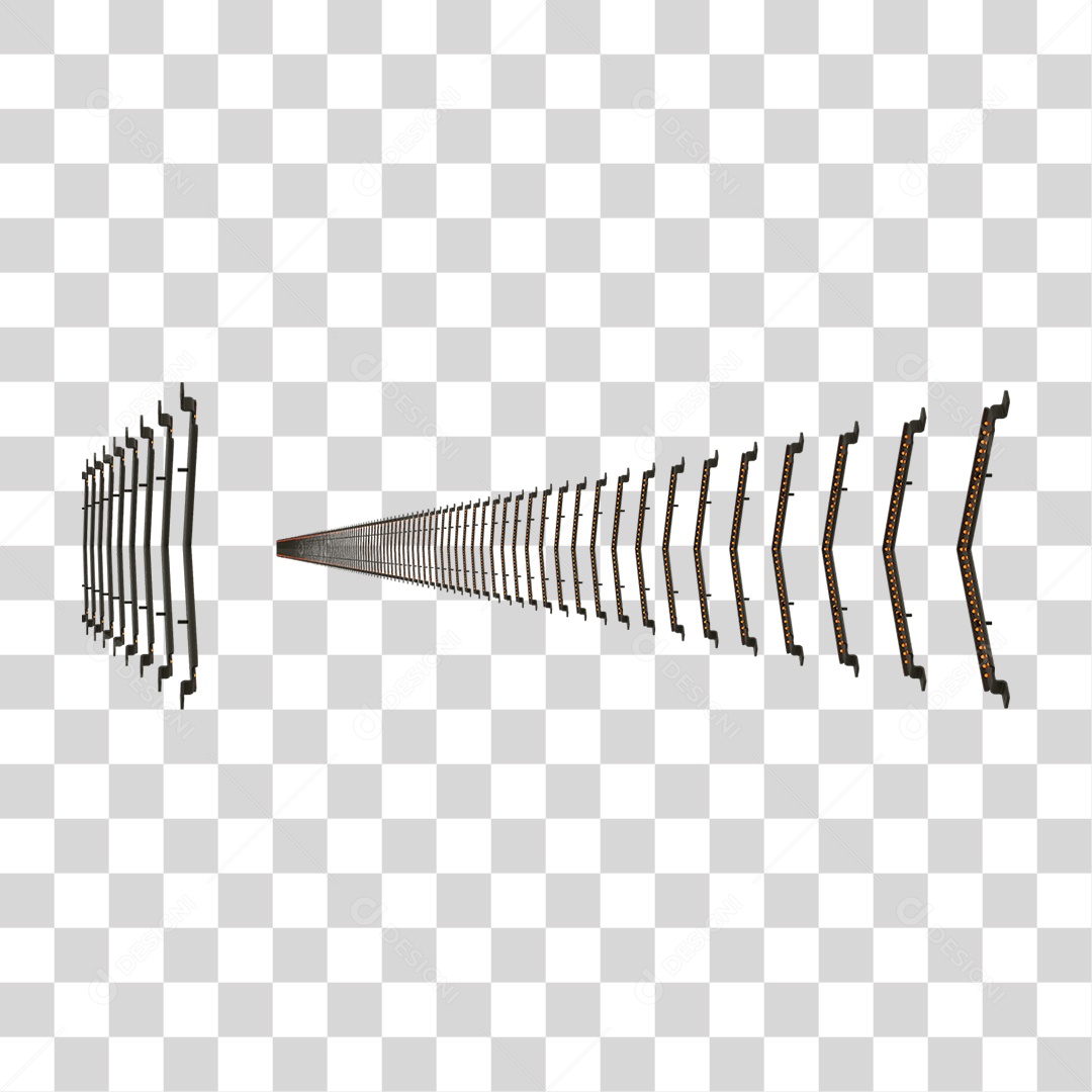 Seta Neon Fila Grades PNG Transparente