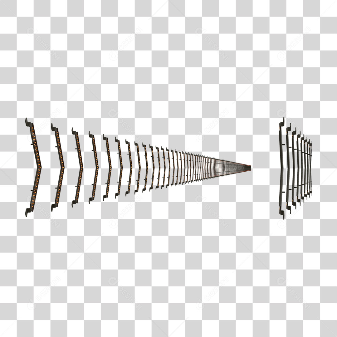 Seta Neon Fila Grades PNG Transparente