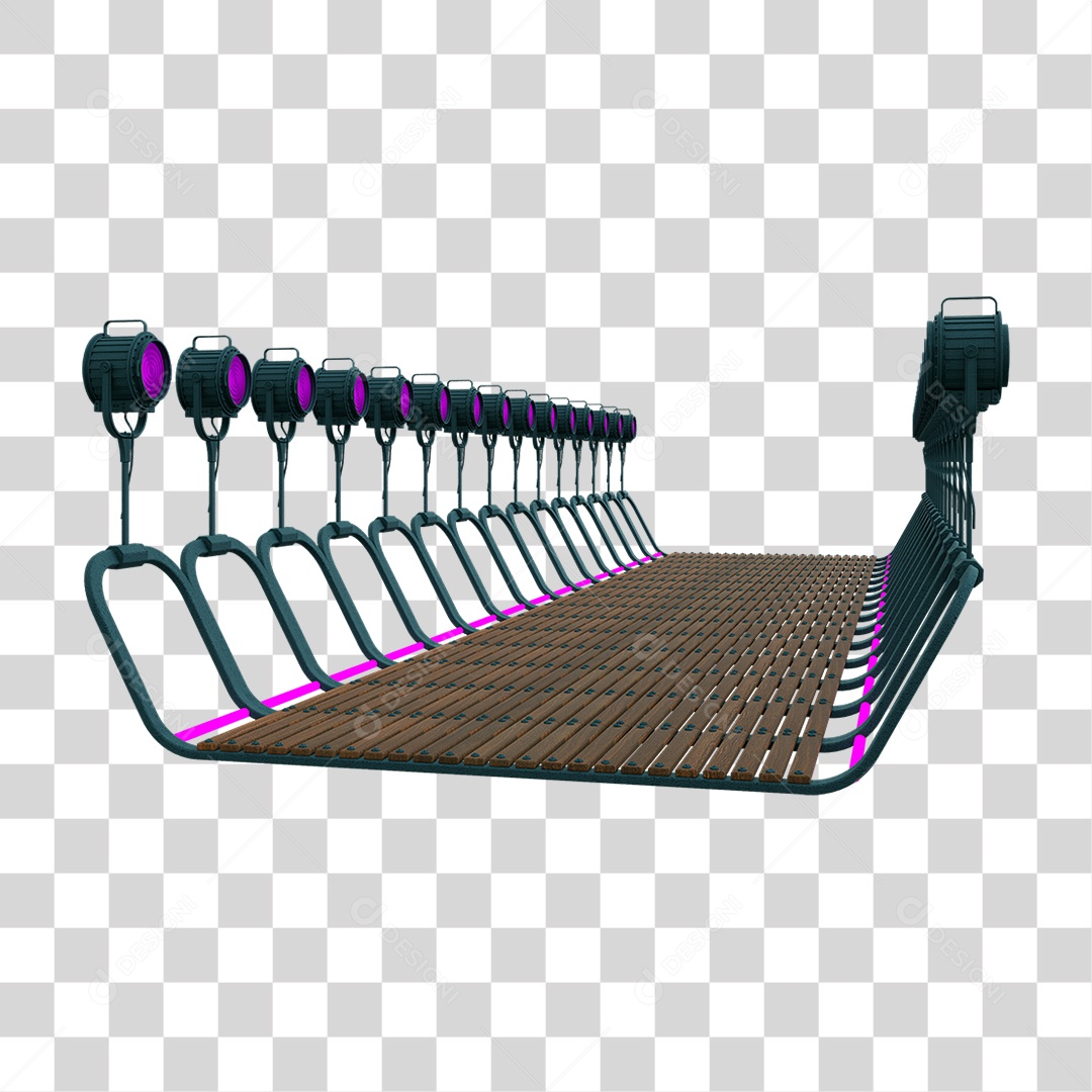 Plataforma Neon PNG Transparente