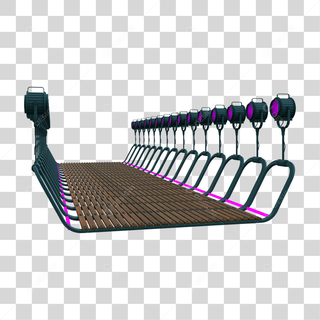 Plataforma Neon PNG Transparente