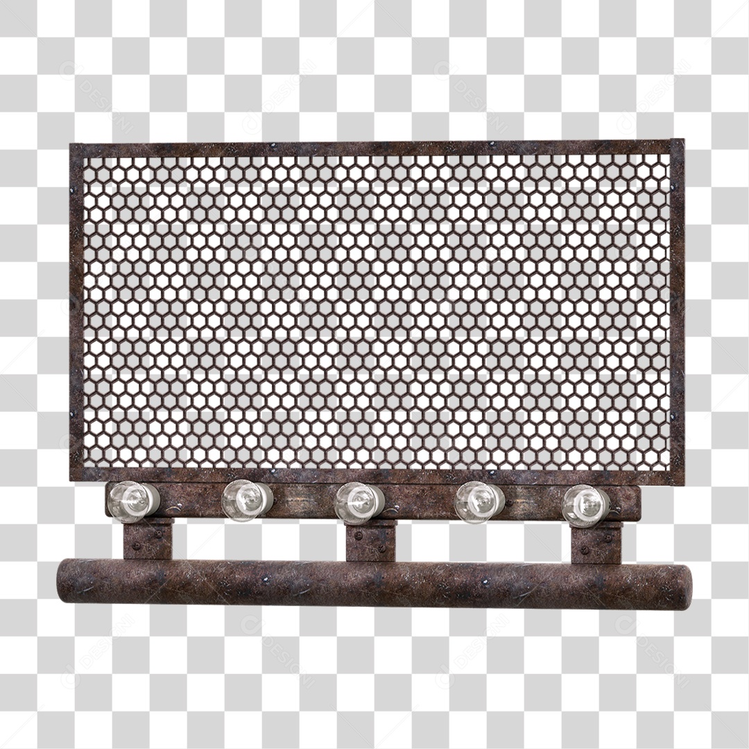 Painel Metal Lâmpadas PNG Transparente