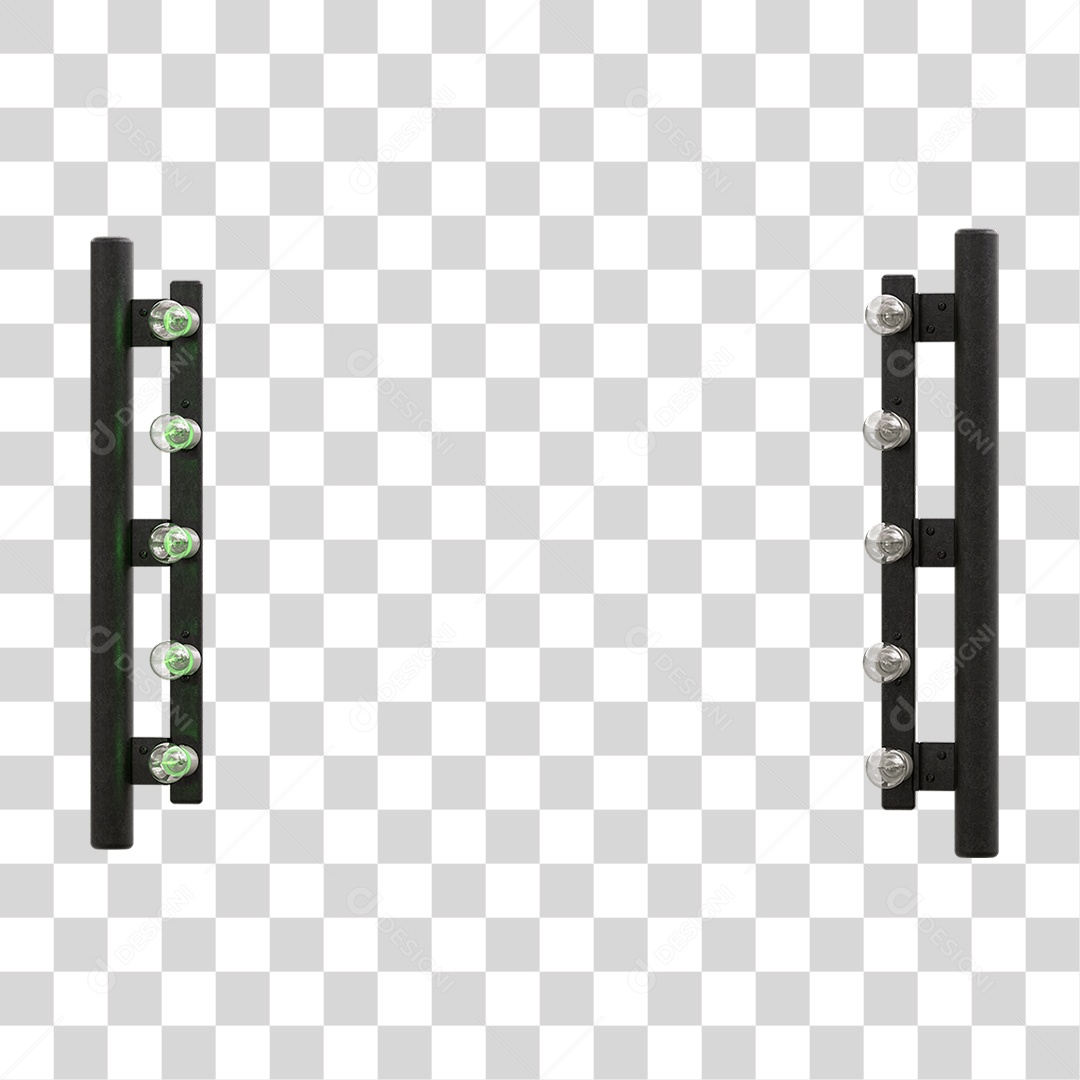 Painel Metal Lâmpadas PNG Transparente