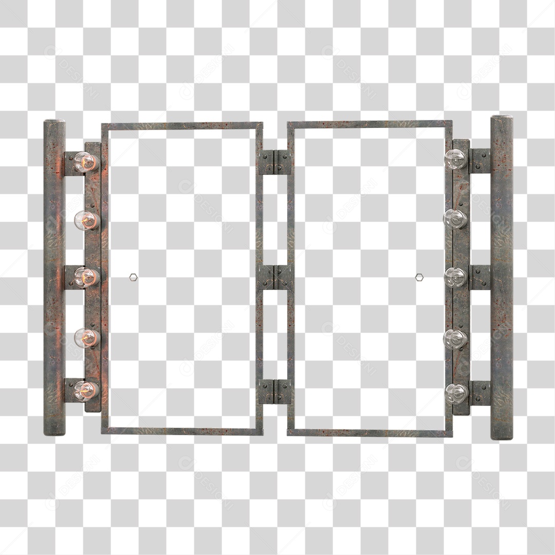 Painel Metal Lâmpadas PNG Transparente