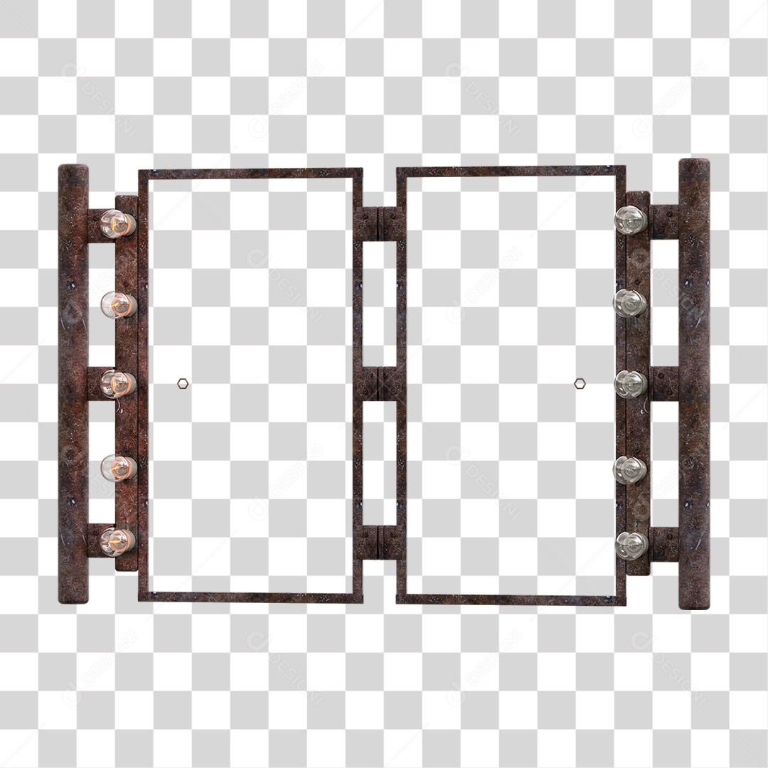 Painel Metal Lâmpadas PNG Transparente
