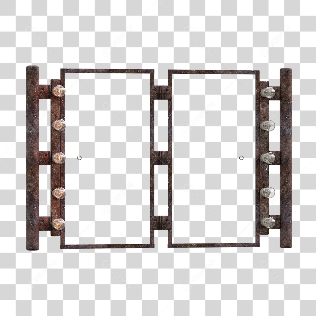 Painel Metal Lâmpadas PNG Transparente