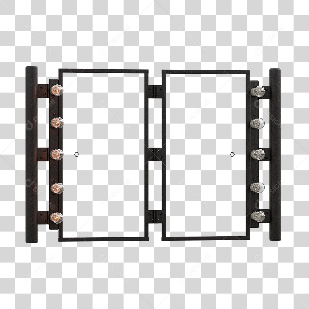 Painel Metal Lâmpadas PNG Transparente