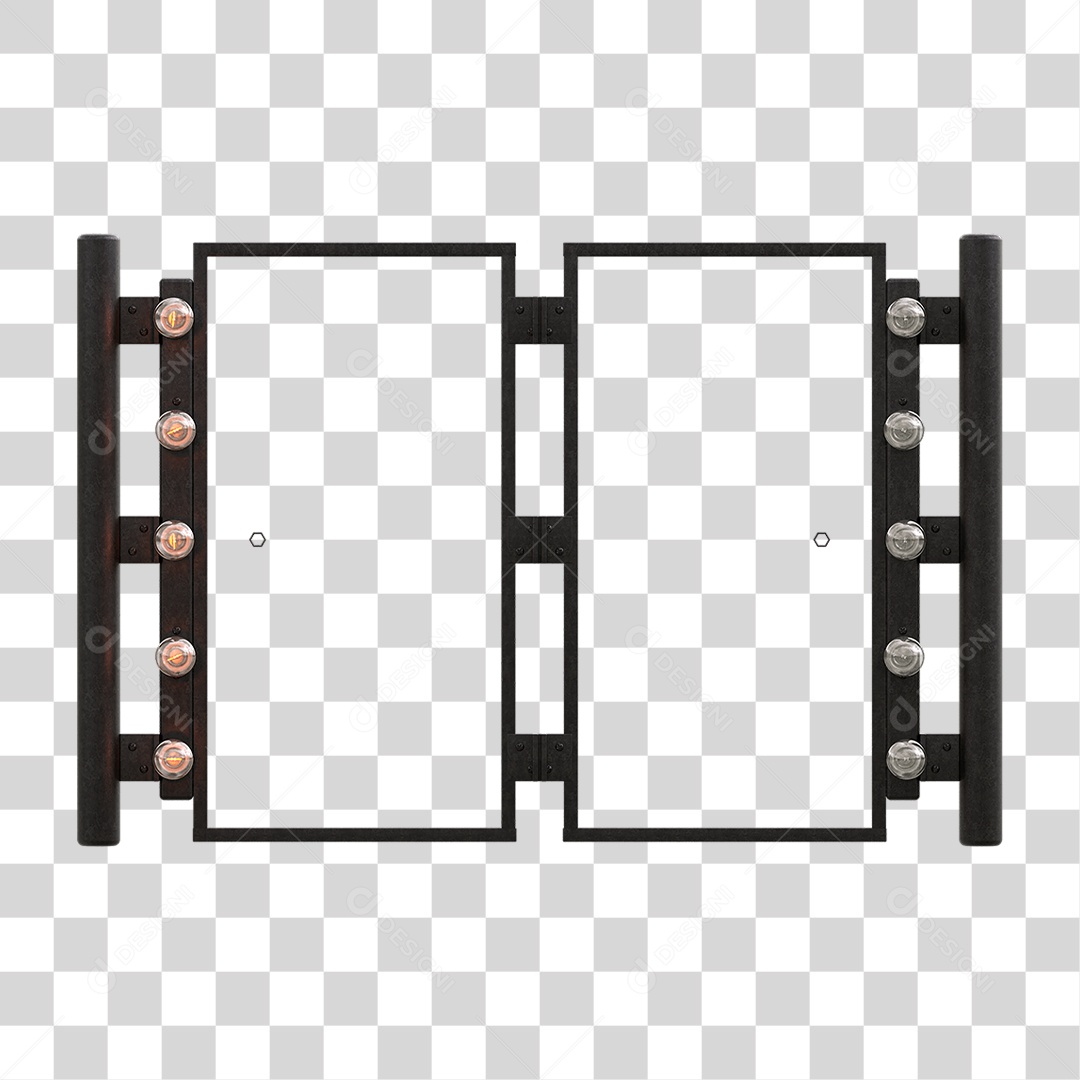 Painel Metal Lâmpadas PNG Transparente