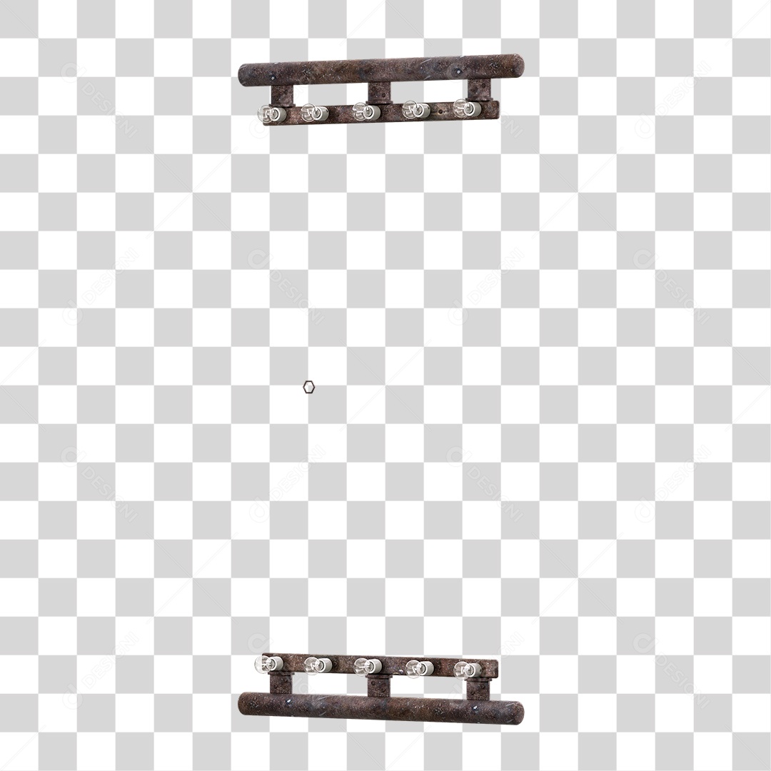 Painel Madeira Metal Lâmpadas PNG Transparente