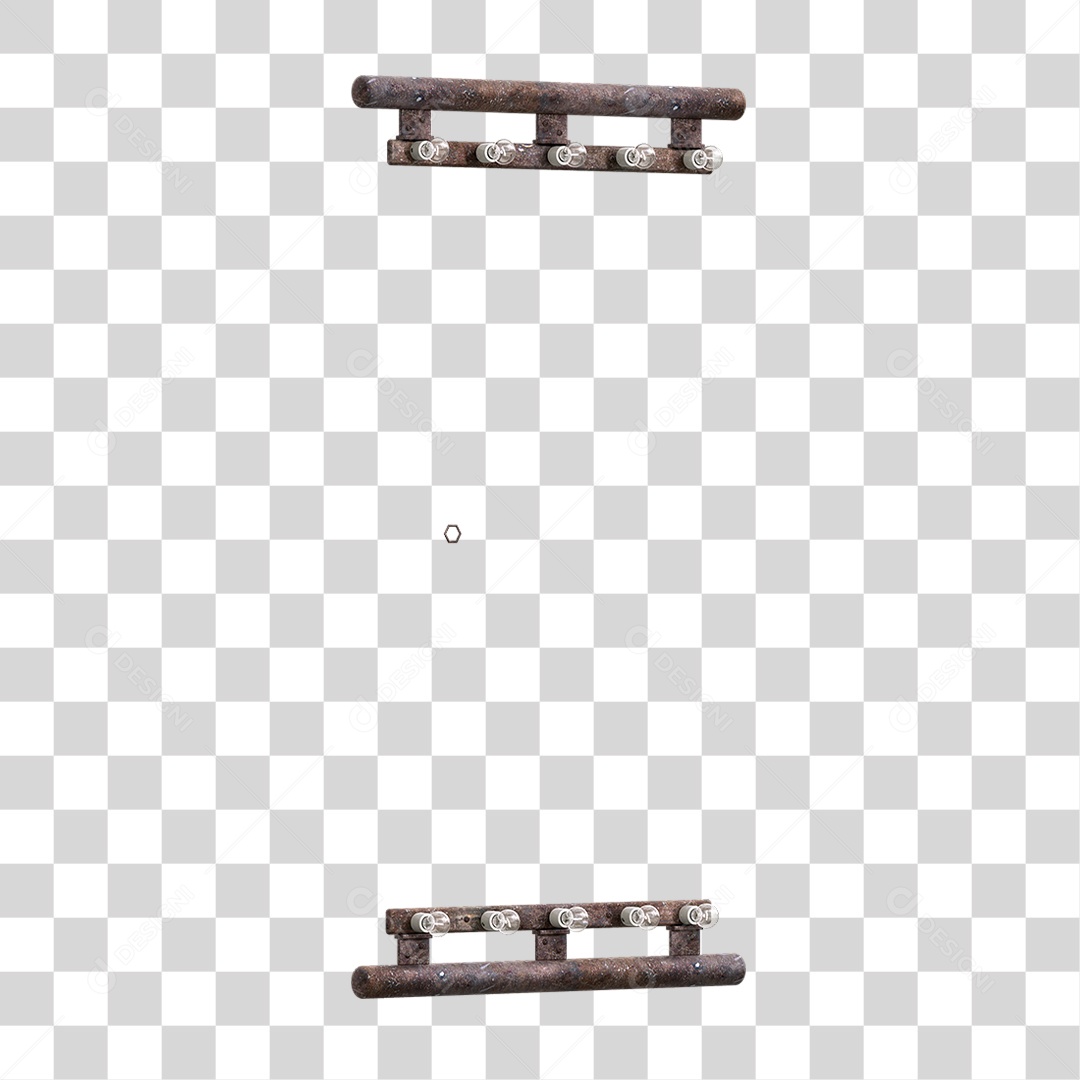 Painel Madeira Metal Lâmpadas PNG Transparente