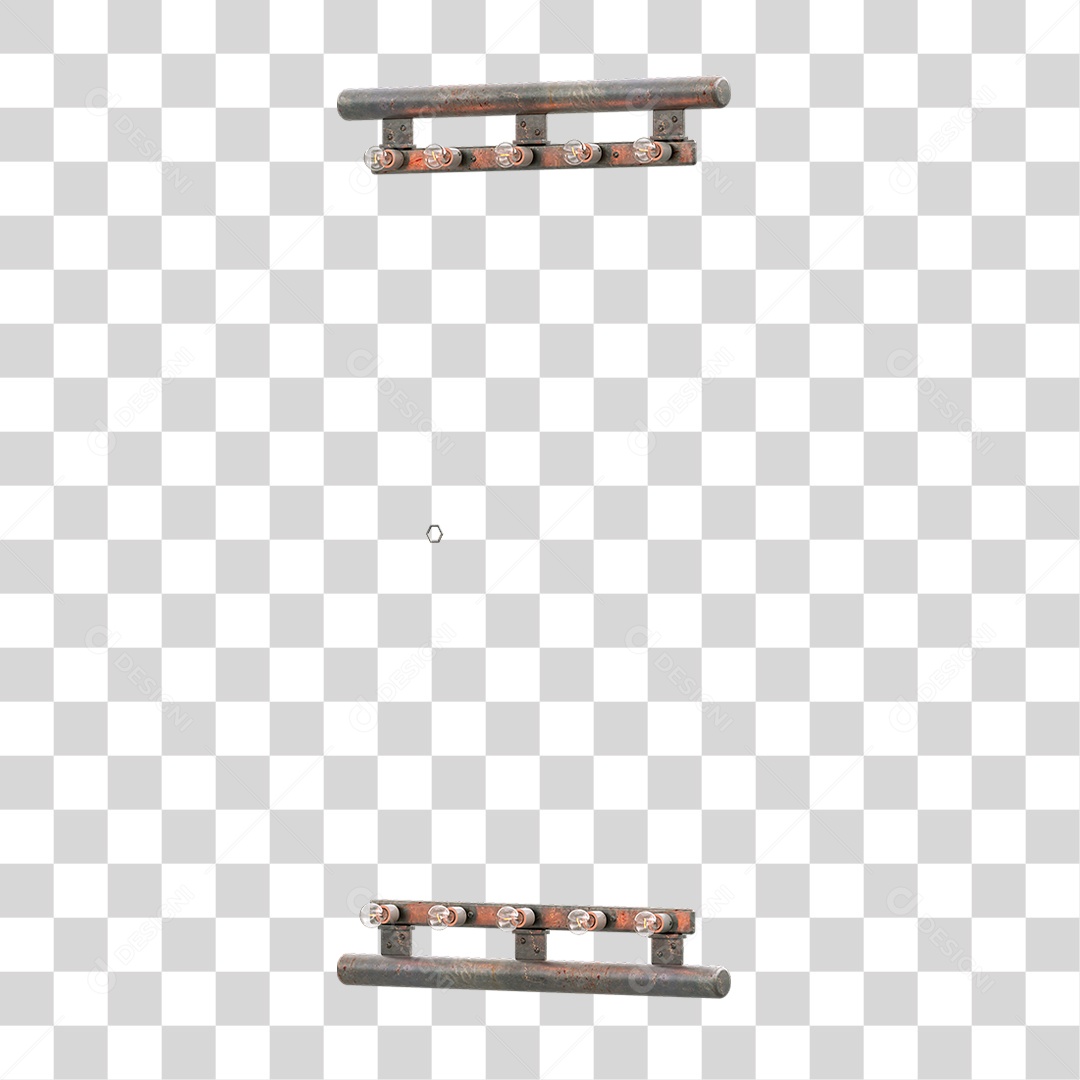 Painel Madeira Metal Lâmpadas PNG Transparente